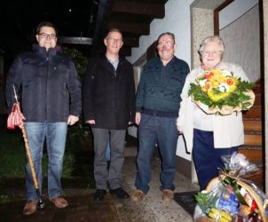 Bürgerwehr gratulierte Josef Rauber zu seinem 80. Geburtstag