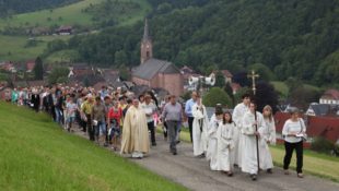 Prozession am Himmelfahrtstag zum Fußbühl