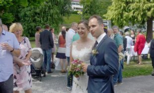 Hochzeitsspalier für Nathalie Lang und Ingbert Lehmann