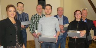 Bernd Firner, Hubert Himmelbach und Josef Totzke für 100-maliges Blutspenden geehrt