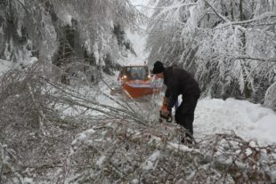 Mit dem Schneepflug unterwegs