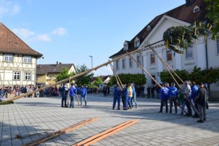 Ein prächtiger Maibaum grüßt aus Biberach