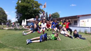 E-Jugend des ZFV beim Fußballgolf