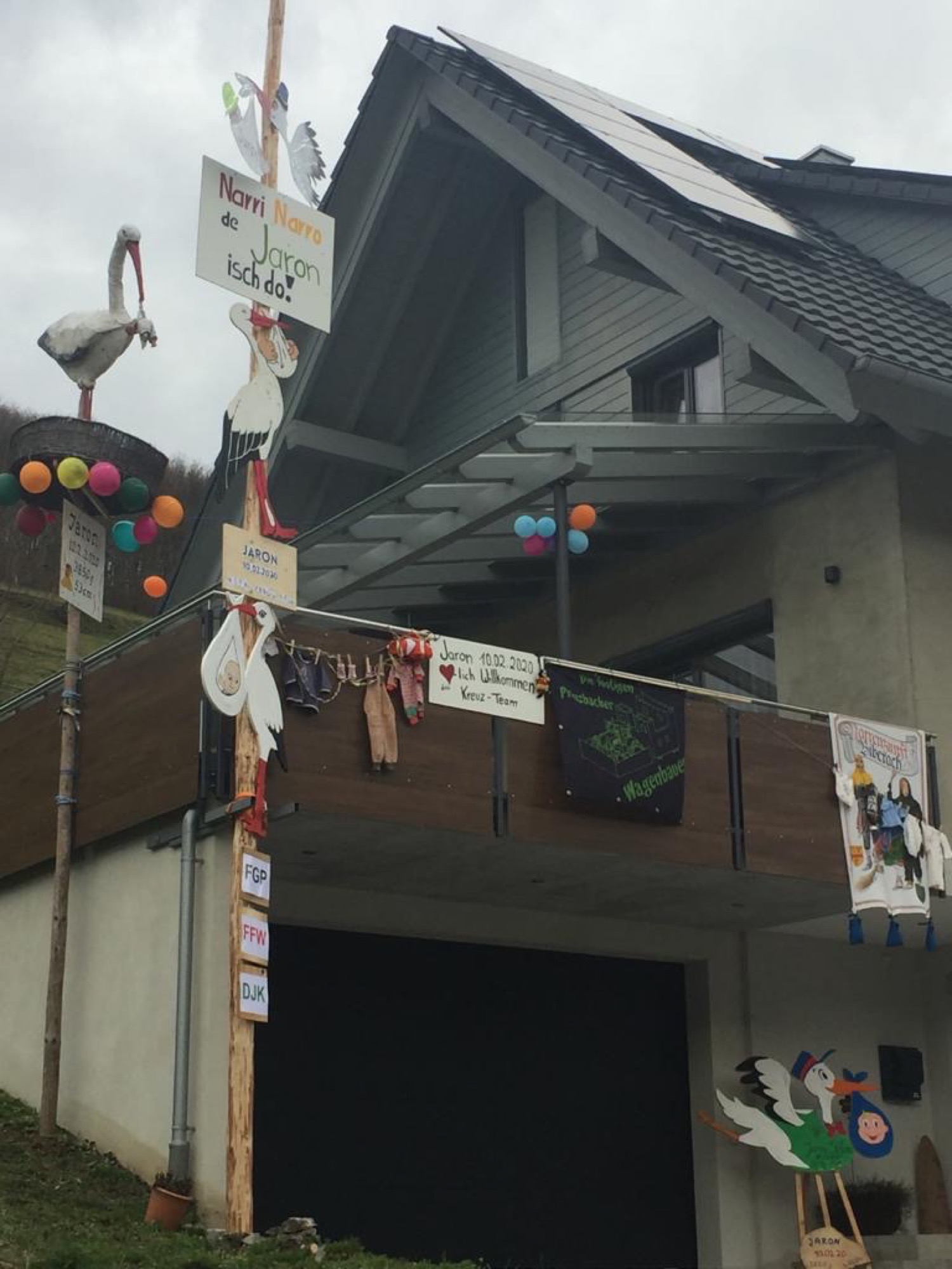 2020-2-17-BI-PB-Helmut Christ-Storch Jaron Becherer Maibaum u Störche