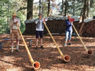 Alphornklänge begleiten Frühstück auf dem Kuhhornkopf