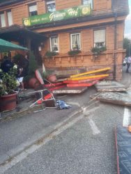 Schalungselemente landeten im Biergarten
