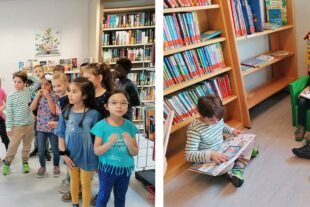 2022-5-30-BI-Pfarrei Biberach-Erstklässler in der Bücherei-IMG_20220525_100646(1)_collage