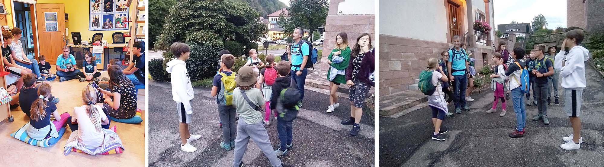 2022-9-14-OH-Anne-Kathrin Heizmann-Bücherei-Nachtwanderung Bücherei_collage