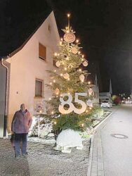 Weihnachts-Geburtstags-Baum für Hedwig Vollmer zum 85. Geburtstag