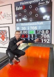 Fabian Zimmermann spielt Fabelzahl von 708 Kegeln