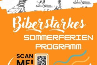 orange playful kid summer camp poster - 1