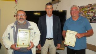 Rudolf Bonert, Bernd Herrmann, Christian Zeferer und Helmut Körnle werden ZFV-Ehrenmitglieder