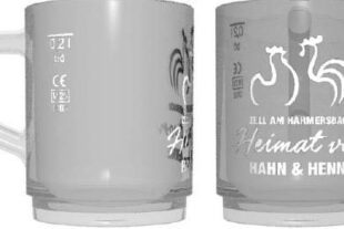 „Hahn-und-Henne“-Glastasse: Praktische Neuerung für Veranstaltungen 2025-11-24-ZE-Stadtmarketing-Hahn und Henne-Tasse-Bild Glastasse-sw