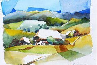 2026-2-20-GB-Ursula Maurer- Artist Ausstellung Augenblick mal Aquarell von Holger KrellmannAbstraktes1