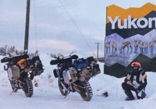 Mit dem Motorrad durch den eisigen Winter Kanadas