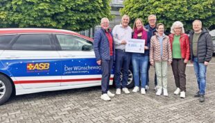 Mehr als 5.000 Euro Spende für den ASB-Wünschewagen